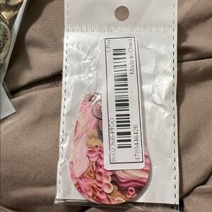 New Pink Floral Teardrop earrings